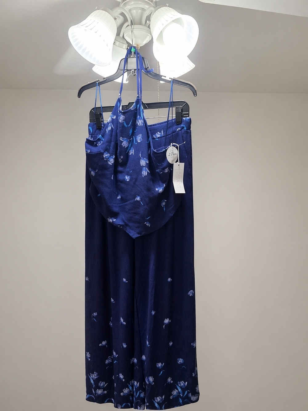 Sienna Sky Navy Floral Draped Halter